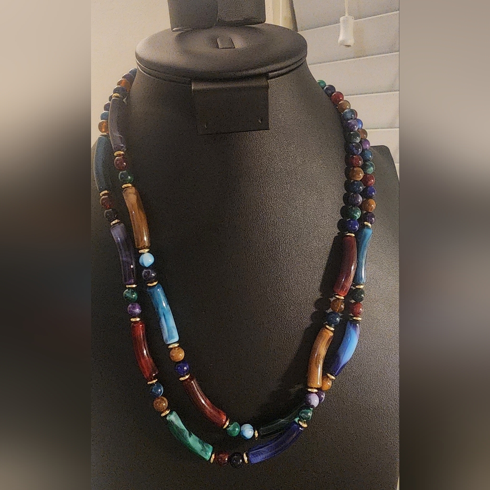 Multicolor‎ Jade Necklace